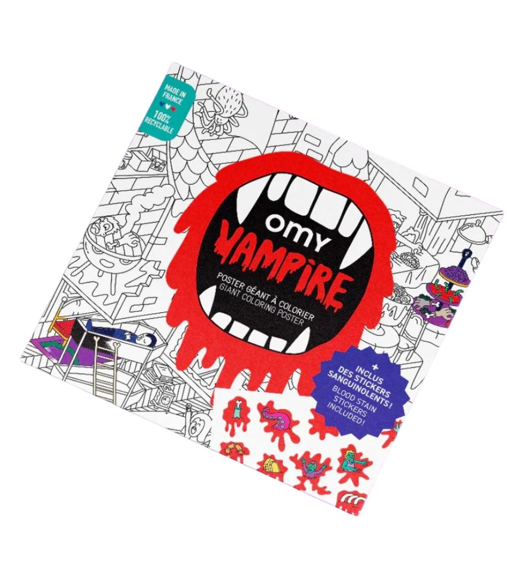 OMY April 2025 Giant Coloring Poster Vampire - Image 1
