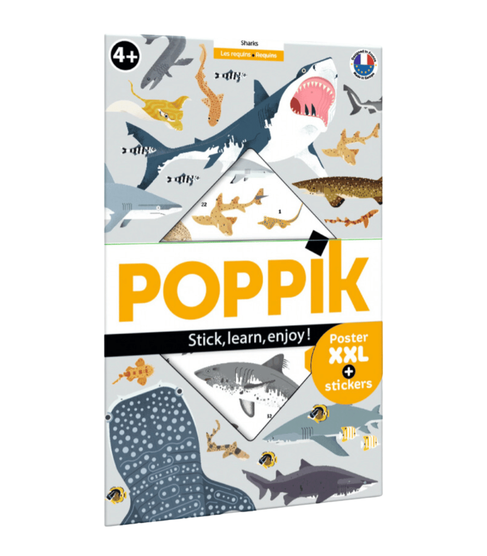 2 Discovery Stickers - Sharks - Image 1