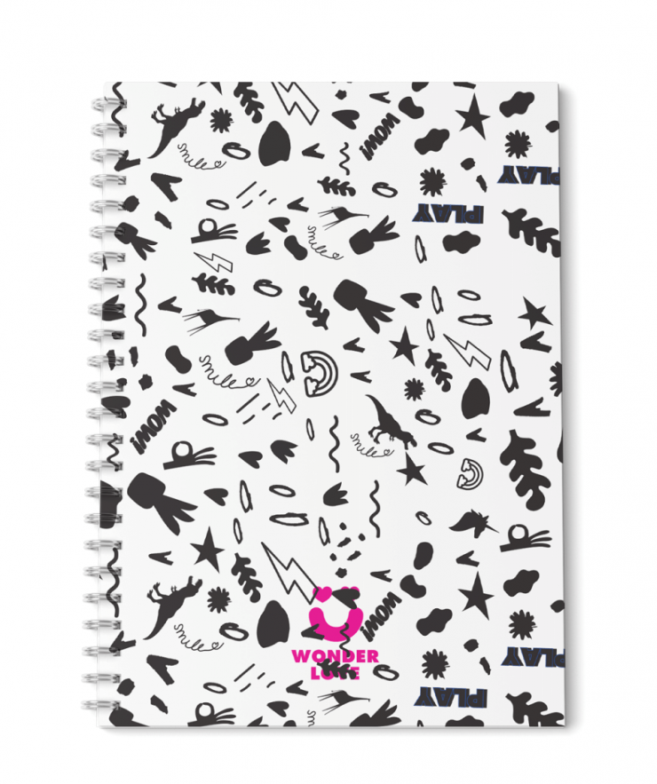 15318 Wonder Fun Black A4 Spiral Notebook - Image 1