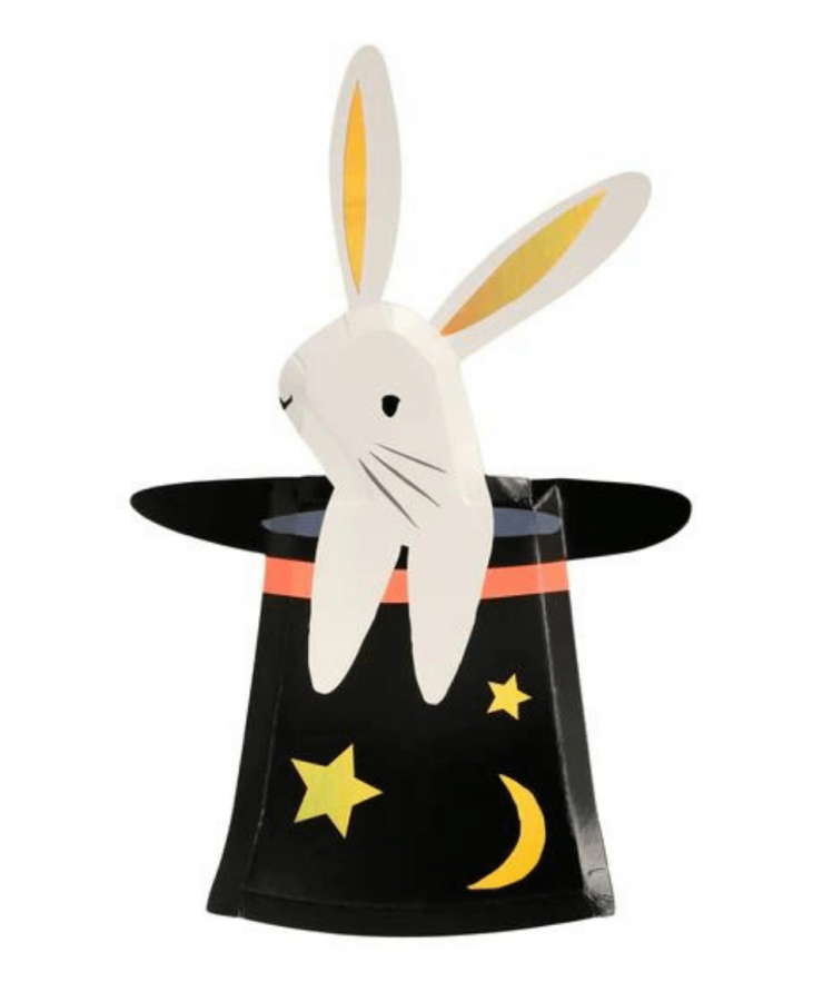 16310 Meri Meri Bunny In Hat Shaped Plates - Image 1