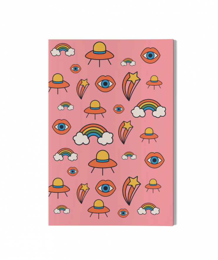 18986 UFO's In The Sky Notebook 17x25 - Image 1