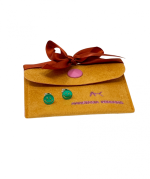 Anastasia Kessaris for The Wonder Room Green Smiley Face Earrings - Image 2