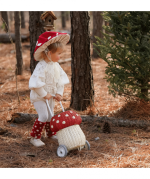 Rattan Mushroom Luggy, Red - Image 5