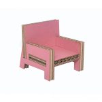 Cardboard Arm Chair Rose