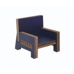 Cardboard Arm Chair Navy