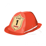 Meri Meri Firefighter Hats (x8)