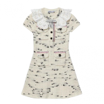 Ivory Contrast Yarn Knit Dress