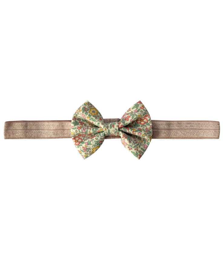 19196 Small Bowtie Bow - Elastic Hairband - Liberty Katie & Millie B - Image 1