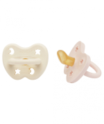 Set of 2 Orthodontic Pacifiers - Powder Pink & Milky White (0-3 months) - Image 2