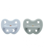 Set of 2 Orthodontic Pacifiers - Cottage Blue & Gorgeous Grey (3-36 months)
