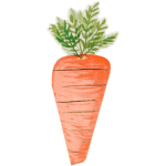 Meri Meri Foiled Carrot Napkins