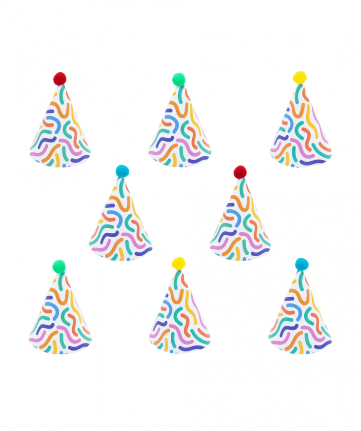17445 Kiddoz Pom Pom Yeah Party Hats - Image 1