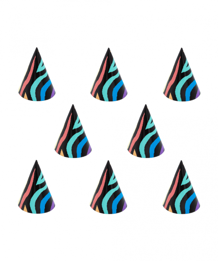 17451 Kiddoz Zebra Party Hats - Image 1