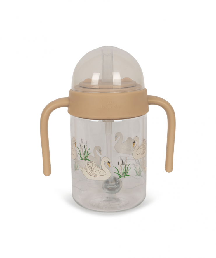 23483 Drinking Bottle With Handle, Swan - Image 1