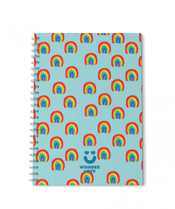 15321 Rainbow Blue 17x25 Spiral Notebook - Image 1