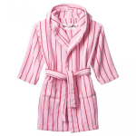 Naram Kids Bathrobe, Baby Pink And Ski Patrol Red