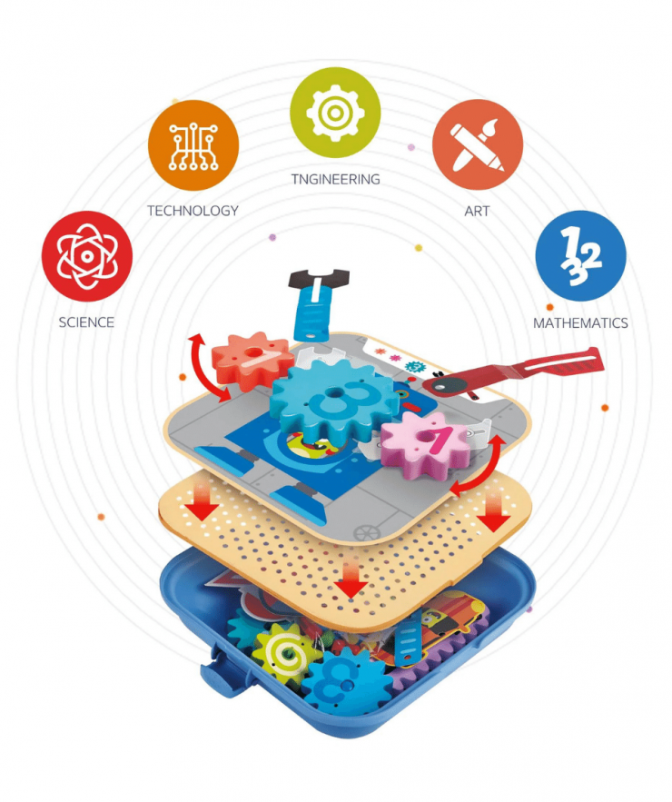 15723 Hape Cogworks Experimental Playset - Image 1
