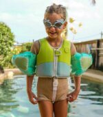 Mini Swim Goggles, Salty the Shark Aqua - Image 2
