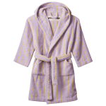 Naram Kids Bathrobe, Lilac And Neon Yellow