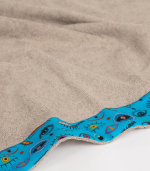Sky Blue Eyes Greige, Head 2 Toe Beach Towel - Image 5
