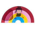 Pink Rainbow Acrylic Mirror, 66cm