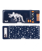 Retro Calculator Pencil Case, Black Dino