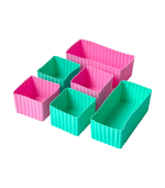 Yumbox Mini Silicone Bento Cup, Pink Aqua