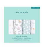 Alphabet Animals Cotton Muslin Swaddles - 4 Pack
