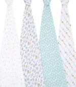 Alphabet Animals Cotton Muslin Swaddles - 4 Pack - Image 4