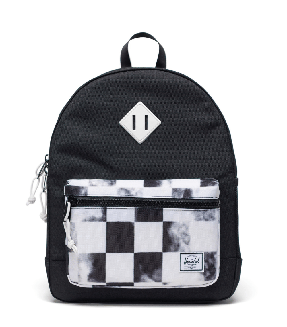 25 Heritage Youth Backpack Black Distressed Checker - Image 1