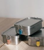 Stainless Steel Lunch Box With Heat Safe Insert, Terracotta - Image 5