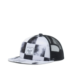 Kids Whaler Cap Mesh Black Distressed Checker
