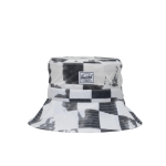 Toddler Beach Bucket Hat UV, Black Distressed Checker