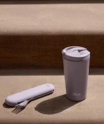 Cutlery Set With Silicon Case - Purple - Image 3