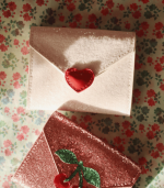 Love Letter Wallet, Cream Glitter - Image 2