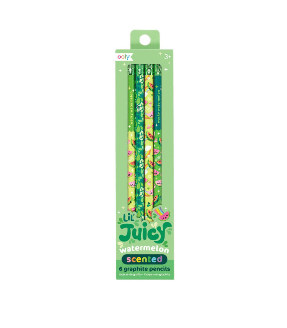 6 Lil Juicy Scented Graphite Pencils - Watermelon - Set of 6 - Image 1
