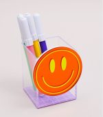 Plexiglass Pencil Cup, Orange Smile - Image 2