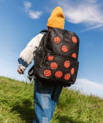 Kane Double Pocket Backpack, Fuzzy Basketballs - Image 2