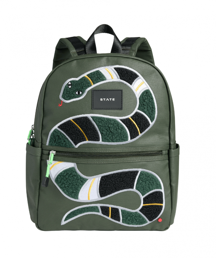 Kane Double Pocket Backpack, Fuzzy Snake Kane Double Pocket Backpack, Fuzzy Snake - Image 1