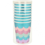 Meri Meri Mermaid Scalloped Fringe Cups (x8)