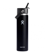 Wide Mouth with Flex Straw Cap 709ML Bottle, Black