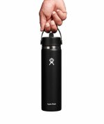 Wide Mouth with Flex Straw Cap 709ML Bottle, Black - Image 2