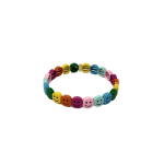 Mamacita Smiley Tile Bracelet, Multicolor Fuchsia