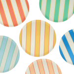 Meri Meri Mixed Stripe Recycled Plastic Large Plates