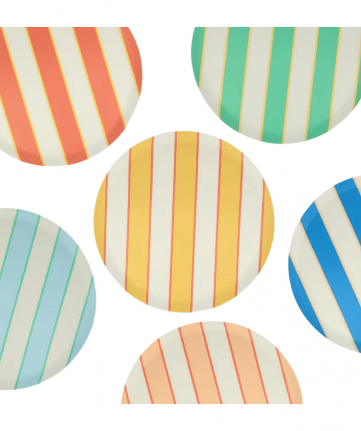 -big-24-05-2024-14-12-665076090dae6 Meri Meri Mixed Stripe Recycled Plastic Large Plates - Image 1