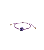 Mardi Black Cat Bracelet, Purple