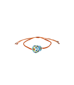 Mardi Multicoloured Skeleton Bracelet, Orange
