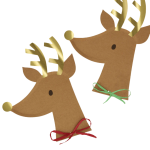 Meri Meri Reindeer With Raffia Bow Plates (x8)