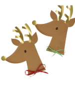 Meri Meri Reindeer With Raffia Bow Plates (x8)