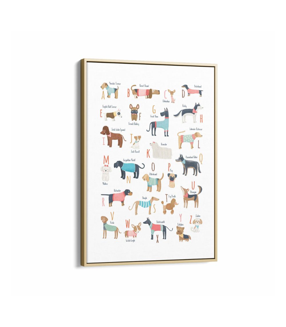 9 Alphabet Dogs, 50x70cm - Image 1